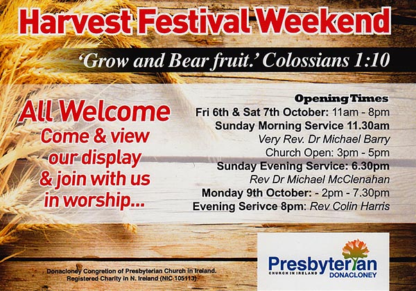 Harvest 2017 Arrangements